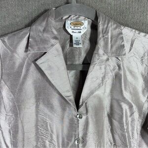 Talbots Shimmering Silver Blouse